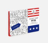omy Coloring Pocket Map (14x10,5x1cm) - My USA