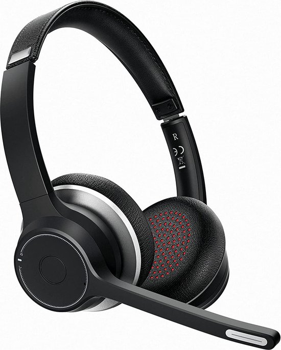 Casque Bluetooth avec Microphone, V5.1, Casque sans Fil à Suppression de Bruit, Bouton de
