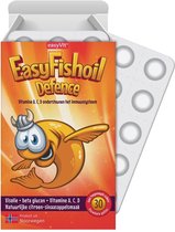 Bol.com Easyfishoil Defence - Omega-3 visolie voedingssupplement met beta glucan Vitamine A Vitamine C Vitamine D* - Zachte kauw... aanbieding
