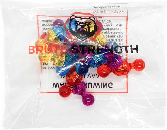 Brute Strength - Magnetische gekleurde pionnen - 40 stuks - Neodymium magneet