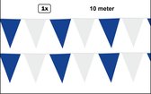 Vlaggenlijn blauw/wit 10 meter - Meerkleurig - vlaglijn festival blok vlaglijn thema feest festival verjaardag landen