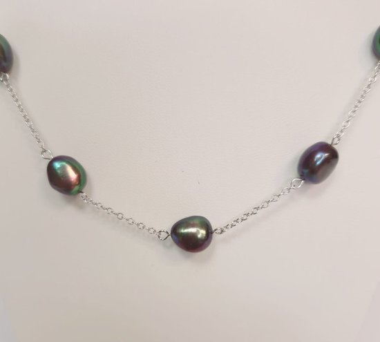 Collier - perles d'eau douce - collier en argent - femme - 925 dz - vente