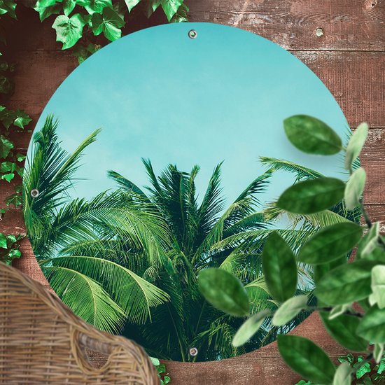 Ronde Tuinposter Palm Leaves