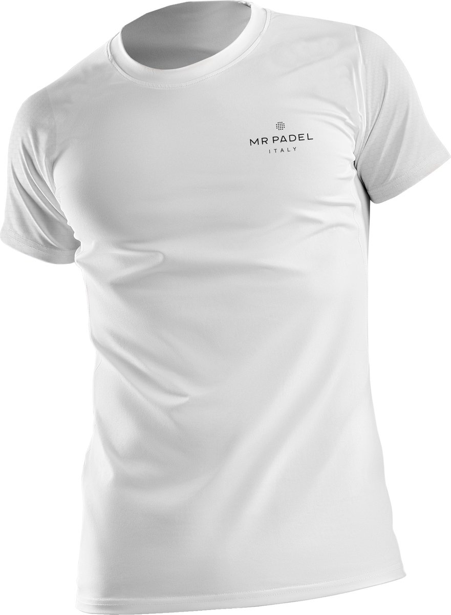 Padelshirt Regular Fit Wit - Maat S