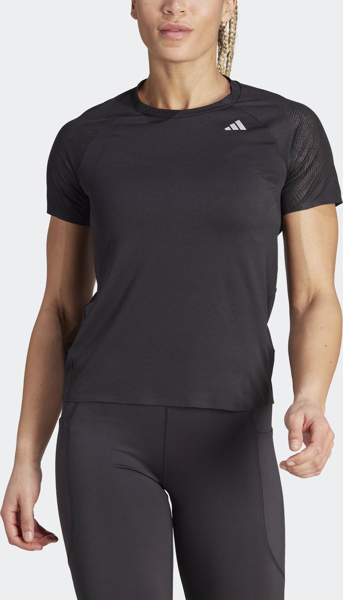 adidas Performance Adizero Running T-shirt Dames Zwart