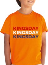 Koningsdag - Kinder T-shirt - Oranje - Maat 104 - T-Shirt leeftijd 3 tot 4 jaar - Grappige teksten - Koningsdag Cadeau - Shirt cadeau - Quotes - verjaardag - Nederlandse vlag