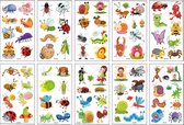 Insecten Tattoos - 10 Vellen - Tijdelijke Tattoo - Plak Tattoo - Jongens - Meisje - Tattoos Kinderen Jongens - Tattoo voor Kinderen - Neptattoo - Fake Tattoo - Temporary Tattoo - Vlinder - Bij - Dieren - Bijen - Wespen - Rups - Fantasie - Slak - Mug