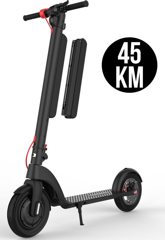 Elektrische Step Pro voor Volwassenen - Elektrische Scooter met 10'' Luchtbanden - Motorvermogen E Step van 350W - Bereik tot 45km aan Snelheid van 25km/u