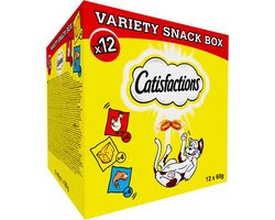 Catisfactions Kattensnacks - Variety Snack Box - Kip & Kaas & Zalm - 12x60g Image