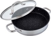 Michelino Ilias Skillet 28cm - Pan en acier inoxydable - Convient à toutes les sources de chaleur - Argent