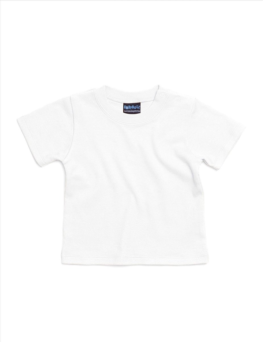 BabyBugz - Baby T-Shirt - Wit - 100% Biologisch Katoen - 74-80