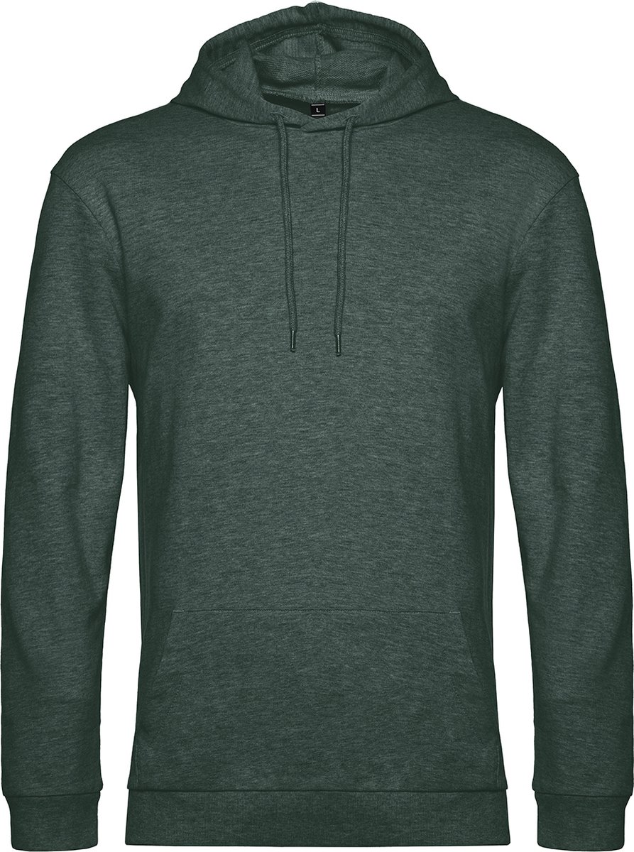 Hoodie French Terry B&C Collectie Heather Donkergroen