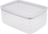 Curver Meat Box - 3x - 0,8 L - 22,5 x 15,5 x 9 cm - Couvercle inclus - Boîte de rangement - Boîte de rangement - Garnitures - Plastique