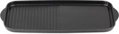 Rosmarino Blacksmith Grillplaat - Pannen - Grillpan - Bakplaat 46 cm - Grill pan voor alle warmtebronnen - Grillplaat inductie - Aluminium - Zwart