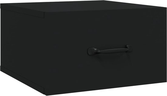 vidaXL - Nachtkastje - wandgemonteerd - 35x35x20 - cm - zwart