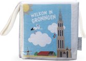 Zacht babyboekje Groningen - fairly made - in mooie geschenkverpakking - duurzaam en origineel kraamcadeau