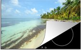 KitchenYeah® Inductie beschermer 77x51 cm - Helder water bij de Panamese San Blas-eilanden in Noord-Amerika - Kookplaataccessoires - Afdekplaat voor kookplaat - Inductiebeschermer - Inductiemat - Inductieplaat mat