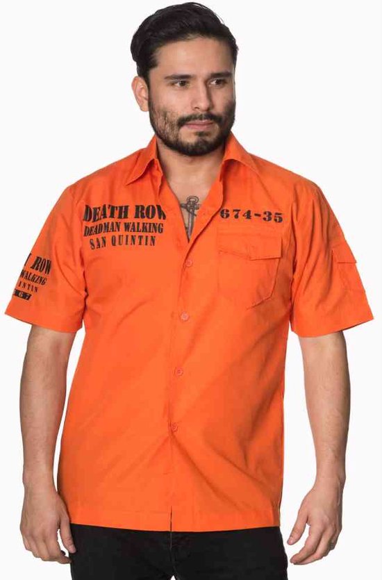 Banned - DEATHROW Overhemd - L - Oranje