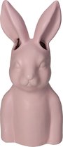 Oneiro’s Luxe Vase Bunny Fine Earthenware Roze 9x9x22 cm – decoratie – pasen – paasdecoratie – paashaas – eieren – has – kip – gekleurde eieren – paastak – lente – feestdecoratie