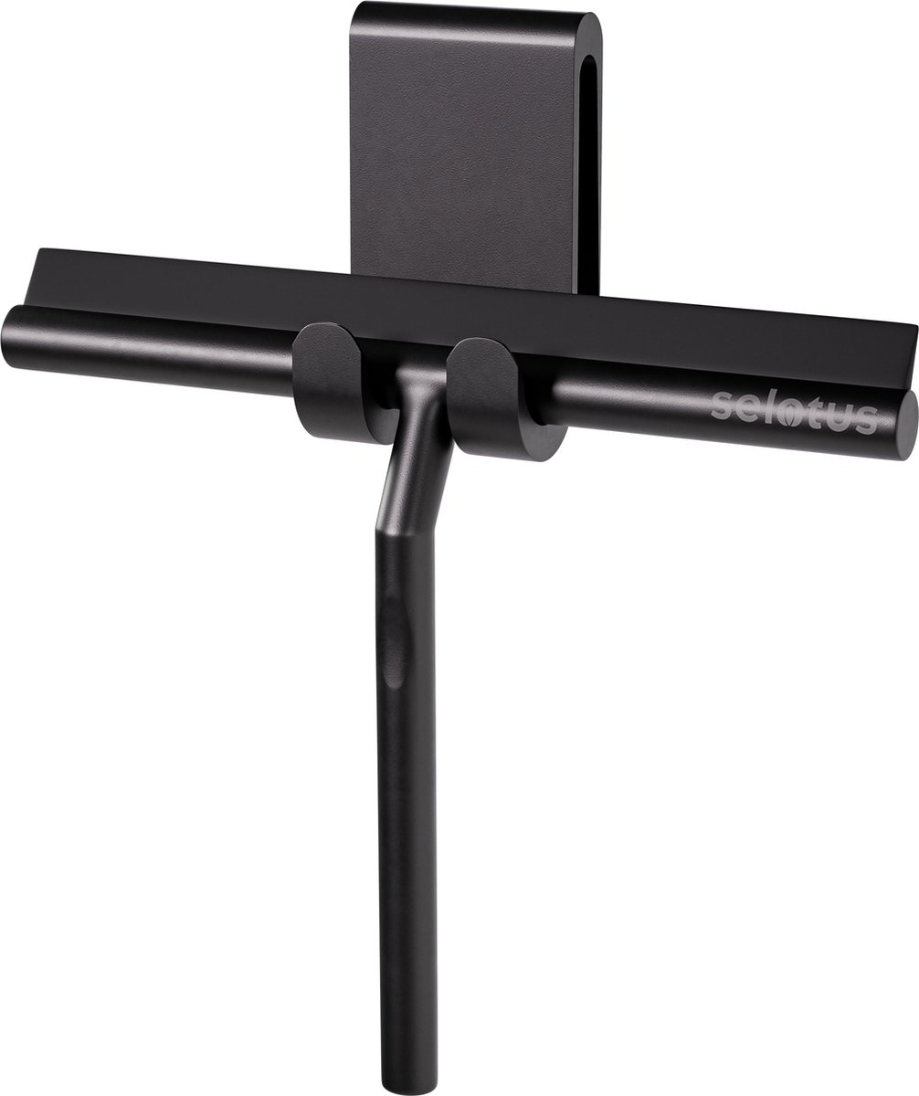 Goedkoopste Selotus® - Douchewisser - douche trekker - zwart - Douchewisser badkamer – Douchewissers – met ophanghaak - raamtrekker