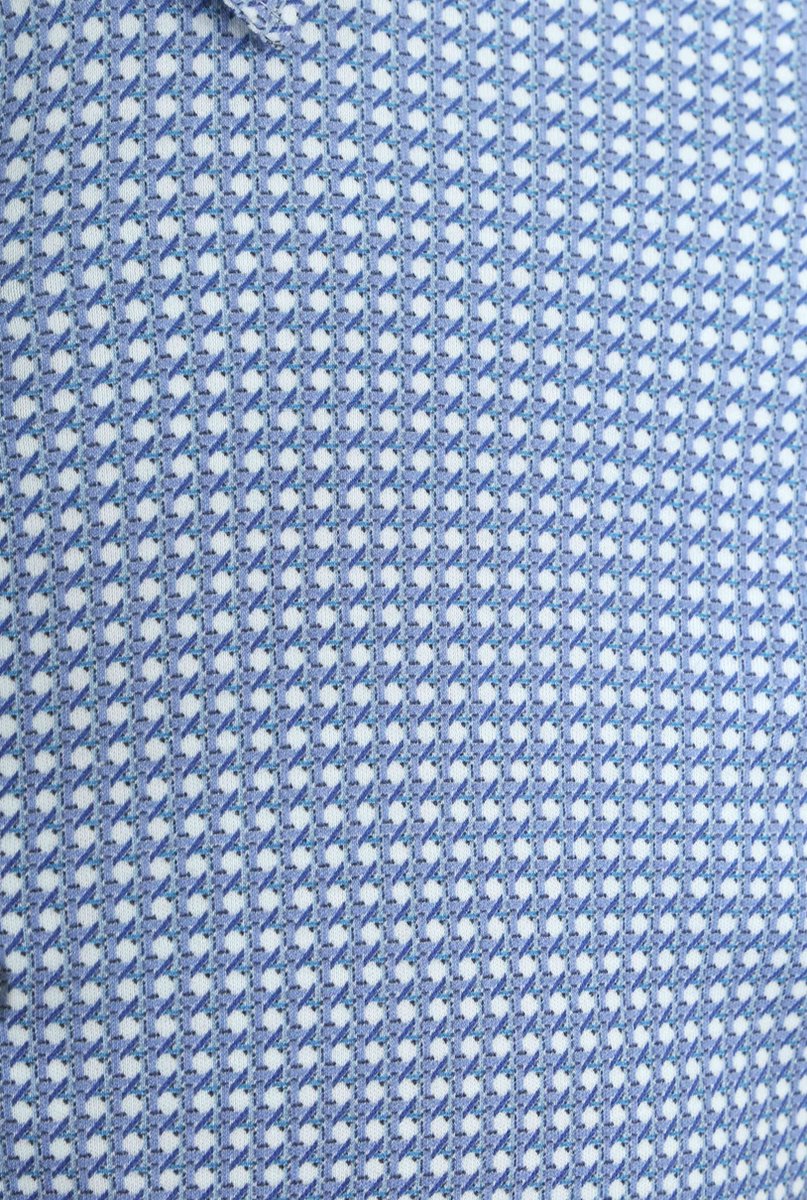 Desoto - Overhemd Dessin Blauw - Maat L - Slim-fit