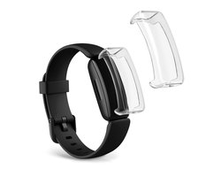 kwmobile 2x smartwatch hoes geschikt voor Fitbit Inspire 3 / Inspire 2 / Ace 3 hoesje - Siliconen sporthorloge cover - Activity tracker case in transparant