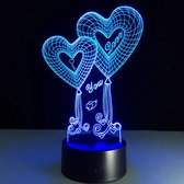 valentijn lamp | Valentine's day lamp | I love you lampje | harten nachtlampje | Nachtlamp Valentijnsdag | valentijnsdag cadeau | liefdescadeau | cadeau voor hem en haar | verjaardag cadeau | man en vrouw cadeau