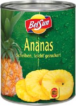 BelSun ananasschijfjes, licht gezoet - blik 850 ml