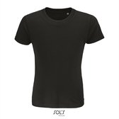 SOL'S - Crusader Kinder T-shirt - Zwart - 100% Biologisch Katoen - 146-152