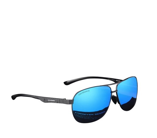 KingSeven Bluestar - Zonnebril Heren - Pilotenbril met UV400 en polarisatie filter - Z191