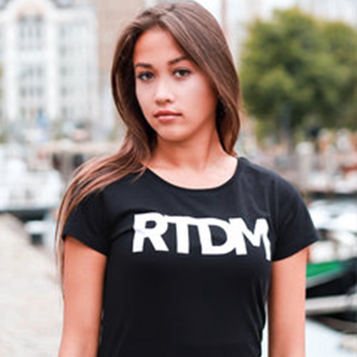 RTDM T-shirt Ladies Logo Black - Maat M