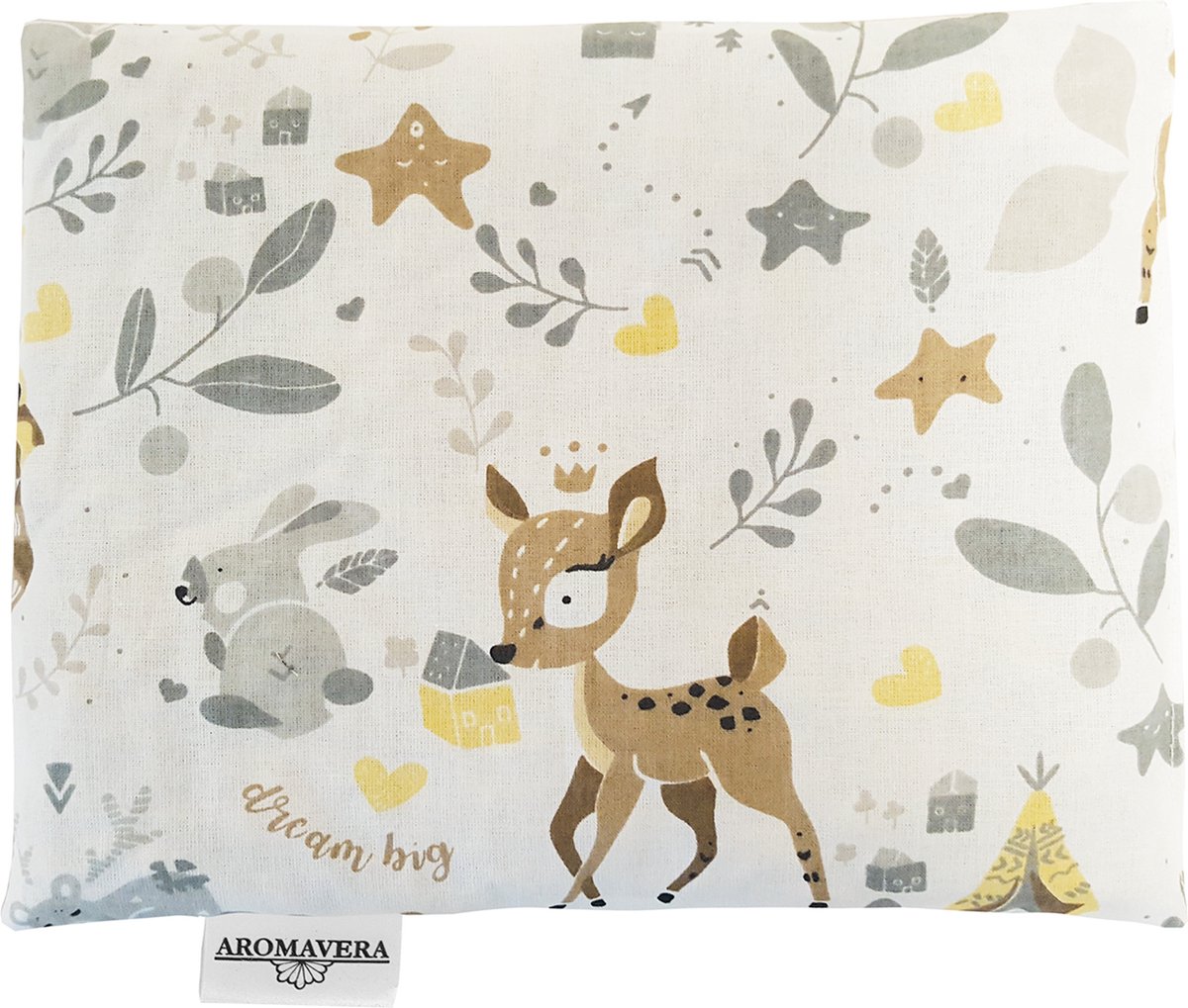Goedkoopste Kersenpitkussen hert - Aroma Vera -20 x 25 cm - opwarmbaar - koud warm kompres