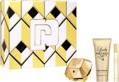 Paco Rabanne Lady Million Giftset - 80 ml eau de parfum spray + 10 ml eau de parfum spray + 100 ml bodylotion - cadeauset voor dames