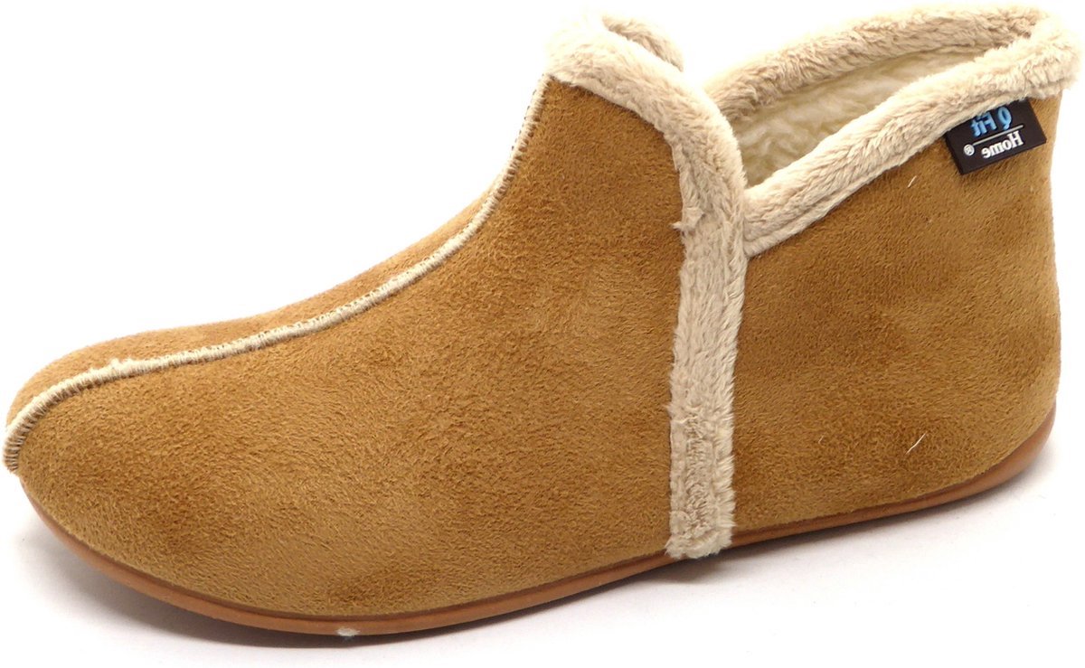 3310 Granada Cognac suede gevoerde pantoffel Q fit (Maat - 37, Kleur - Cognac)