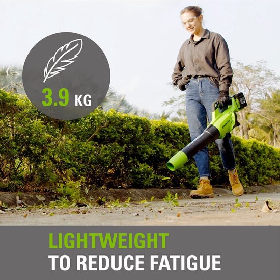 Greenworks 48 VOLT (2X24 VOLT) ACCU BLADBLAZER incl. 2x Li-Ion accu & lader van Greenworks — afbeelding 5