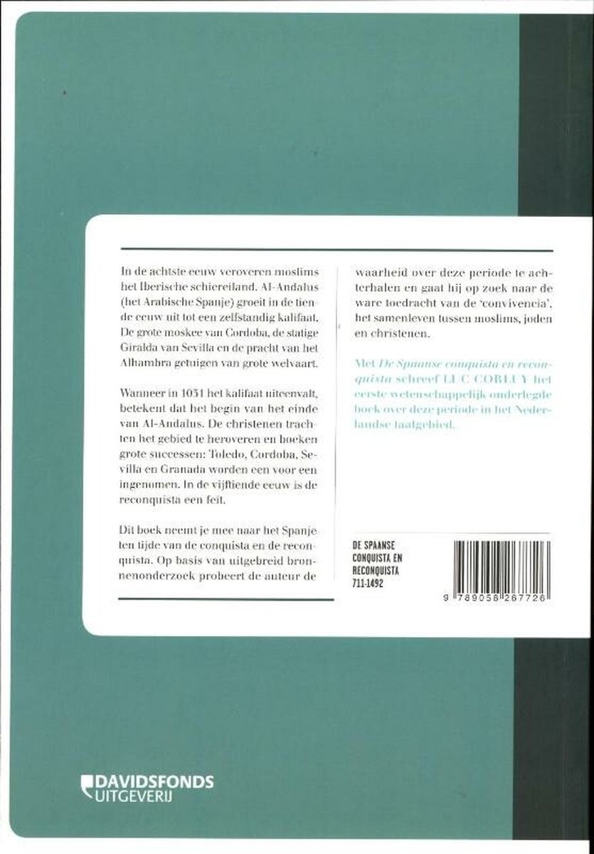 De Spaanse Conquista En Reconquista 7111492 - back cover