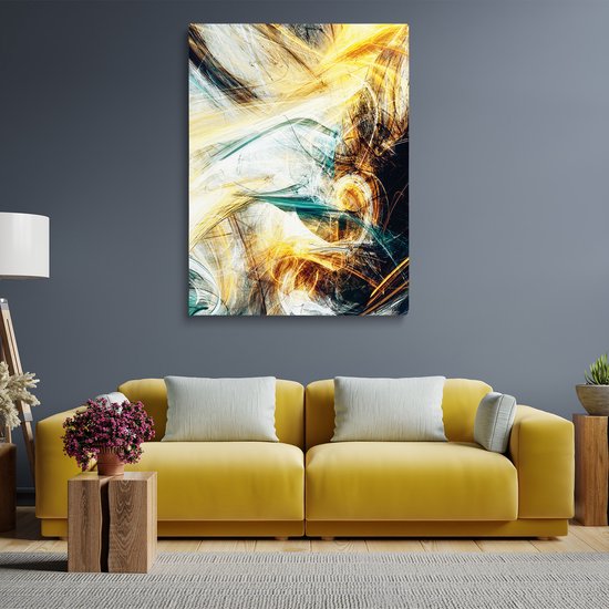 Peinture sur toile de Luxe Sun Kissed | 100 x 150 | Salle de séjour | Chambre à coucher | Bureau | Musique | Design | Art | Moderne | ** 2 CM D'ÉPAISSEUR ! †