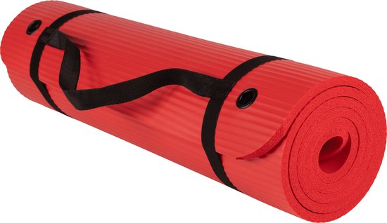 Yoga Mat - Fitness Mat - Sport Mat - 15mm - Extra dik - Rood | bol.com