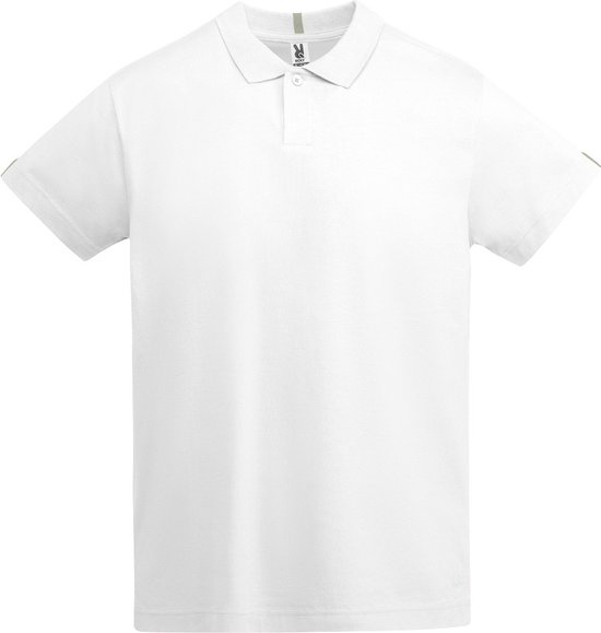 Wit unisex polo shirt korte mouwen model Tyler merk Roly maat 3XL