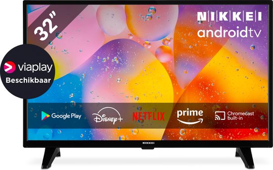 Nikkei NH3225ANDROID - 32 Inch - HD Ready - Android TV met Ingebouwde Chromecast - HDR - 2022 Model