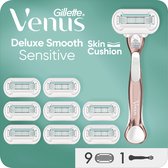 Gillette Venus Deluxe Smooth Sensitive - 1 Scheermes - 9 Scheermesjes