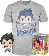 Funko Dragon Ball Z Verzamelfiguur & Tshirt Set - L - POP! & Tee Box Vegeta Grijs