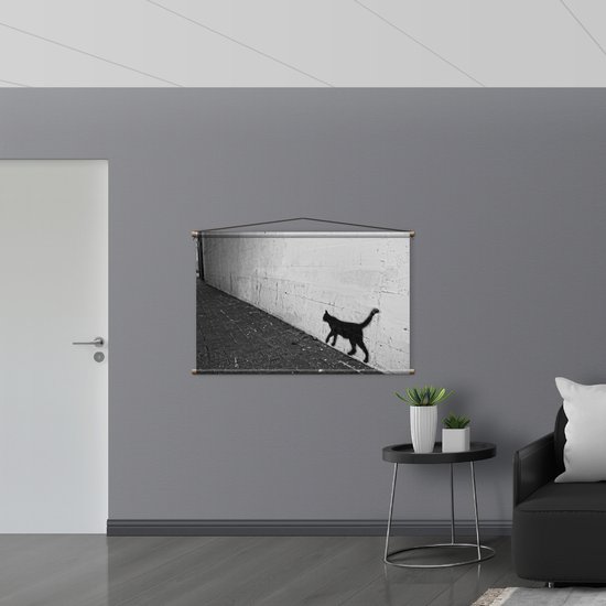 WallClassics - Affiche textile - Décoration murale Chat - 120x80 cm Photo sur Textile