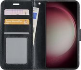 Hoes Geschikt voor Samsung S23 Hoesje Book Case Hoes Flip Cover Wallet Bookcase - Zwart