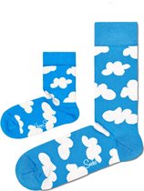Eenmannenkado.nl Zo Vader Zo Zoon/Dochter matching sokken Cloudy | Maat: Vader 41 - 46 | Kind 2 - 3 jaar | Wolken
