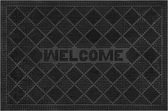 Rubberen deurmat, welkomsmat, entreemat, met het woord Welcome 40x60 cm