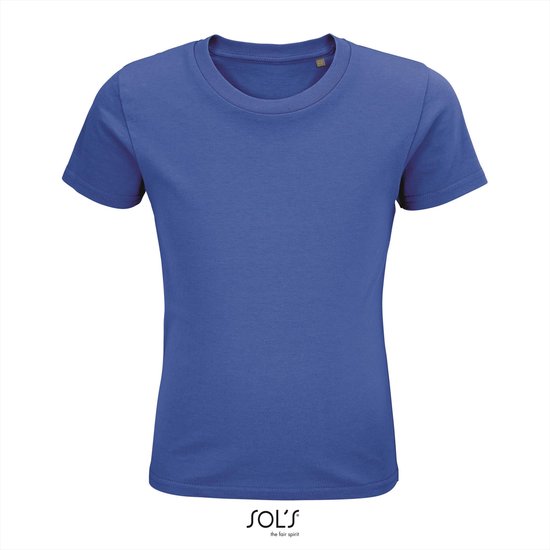 SOL'S - T-Shirt Kinder Pioneer - Blauw - 100% Katoen Bio - 134-140
