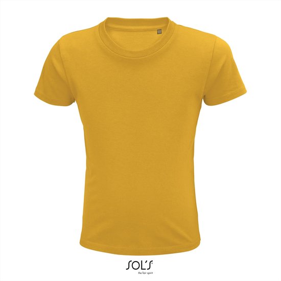 SOL'S - Pioneer Kinder T-Shirt - Geel - 100% Biologisch Katoen - 122-128