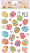 Stickervel met vrolijke paaseieren - 27 stickers - Pasen thema - knutselspullen