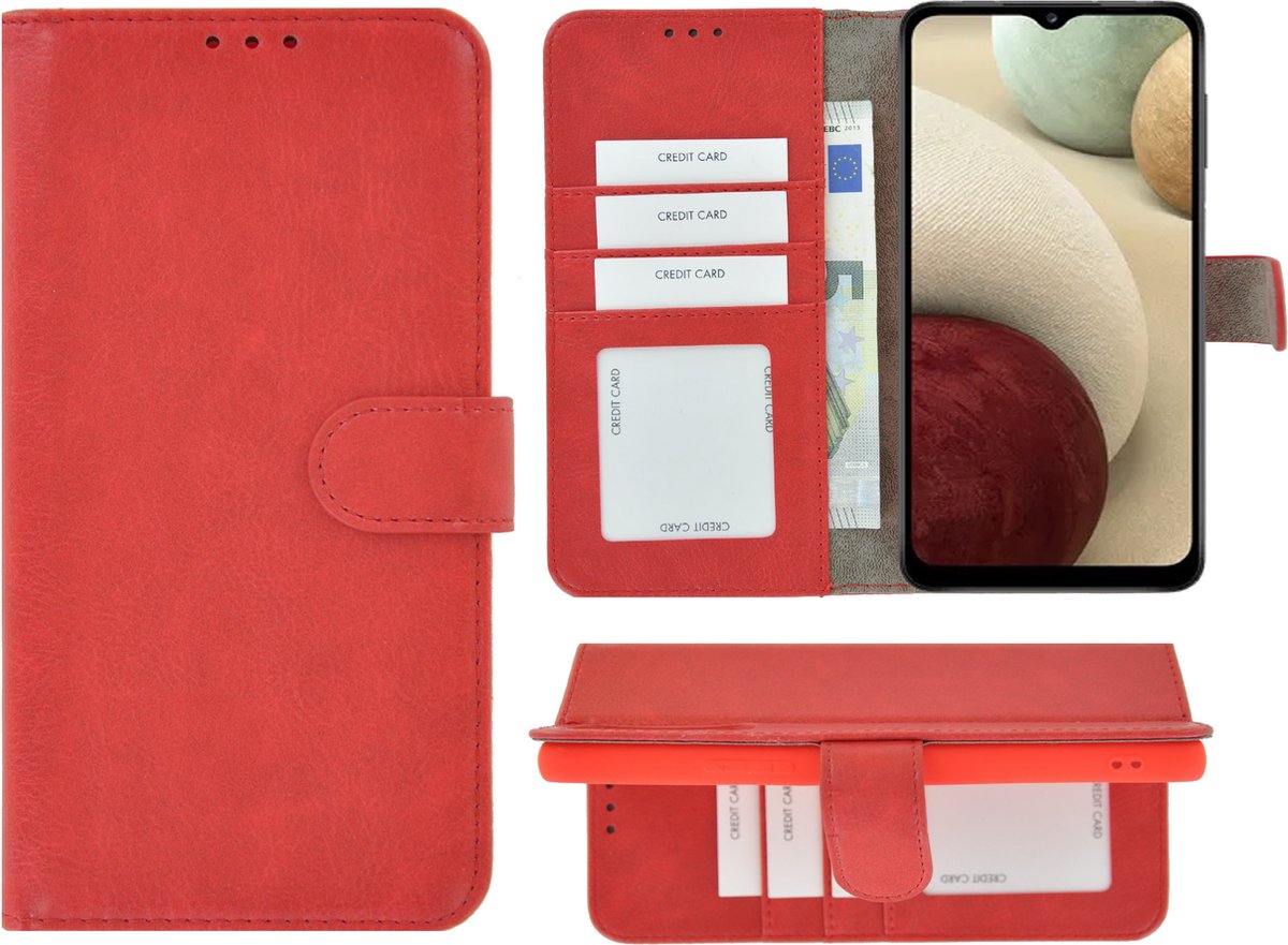 MoDo hoesje Geschikt voor Samsung Galaxy A14 5G - Kunstleer Book Case - Rood